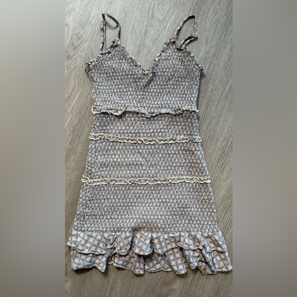 Olivaceous Small Smocked Mini Dress